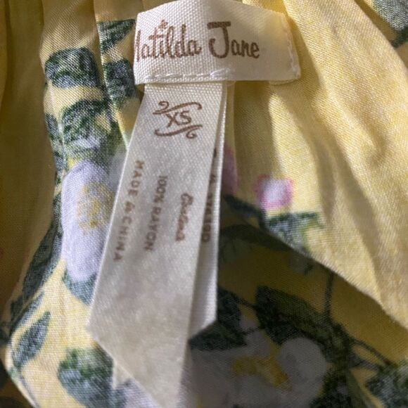 Matilda Jane Wm’s Sz XS Yellow Brilliant Daydream Hooked On A Feeling Dress - Picture 6 of 7